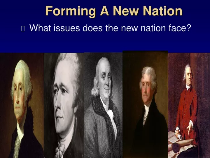 forming a new nation