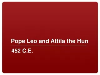 Pope Leo and Attila the Hun