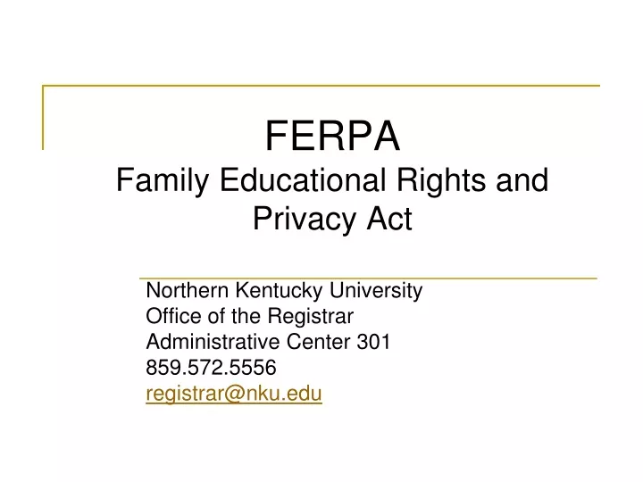 ferpa family educational rights and privacy act