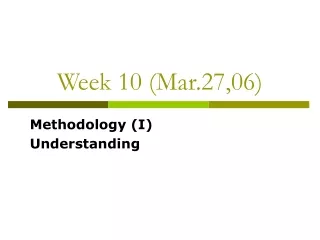 Week 10 (Mar.27,06)