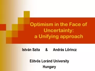 Optimism in the Face of Uncertainty: a Unifying approach