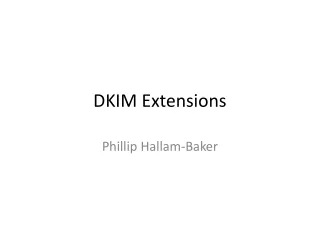 DKIM Extensions