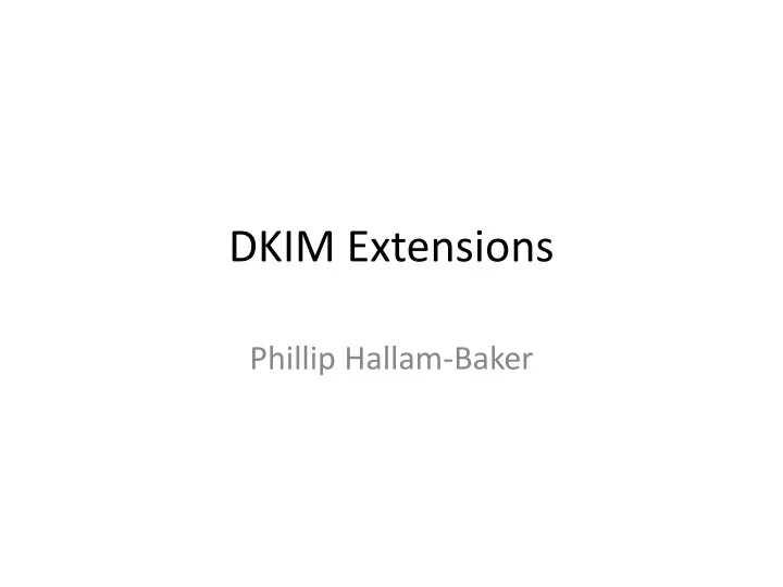 dkim extensions