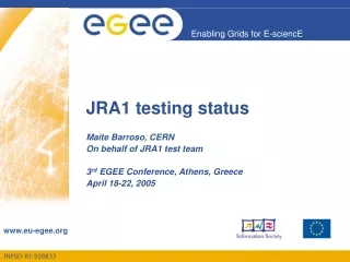 JRA1 testing status