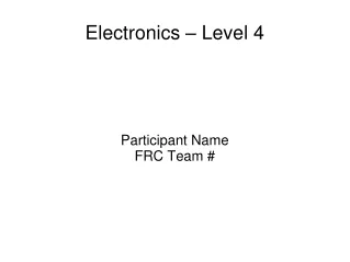 Electronics – Level 4