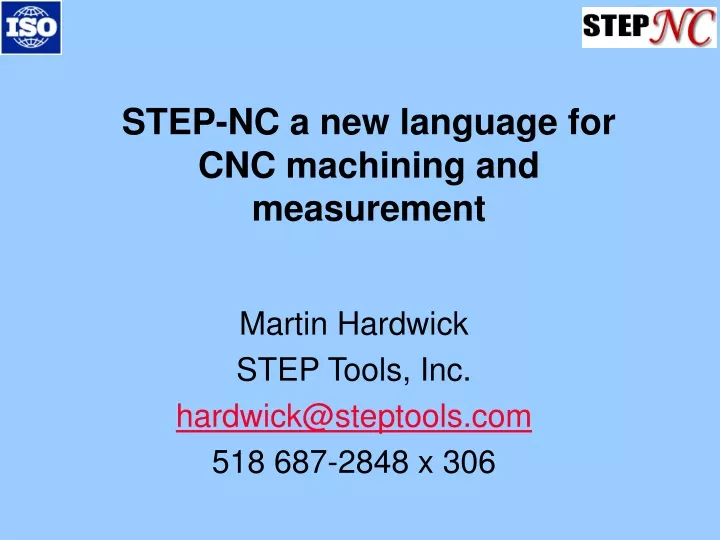 step nc a new language for cnc machining and measurement