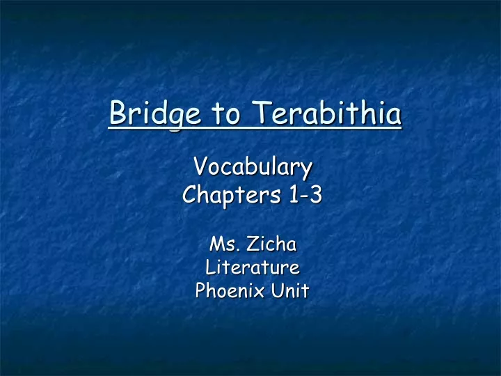 bridge to terabithia