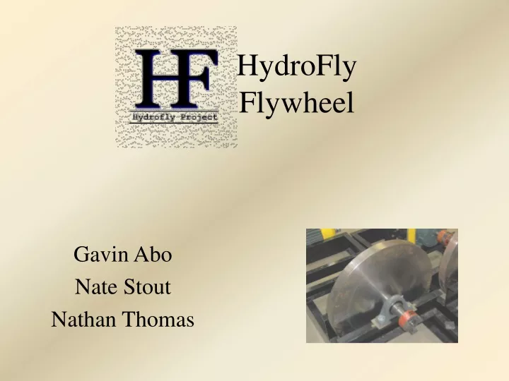 hydrofly flywheel