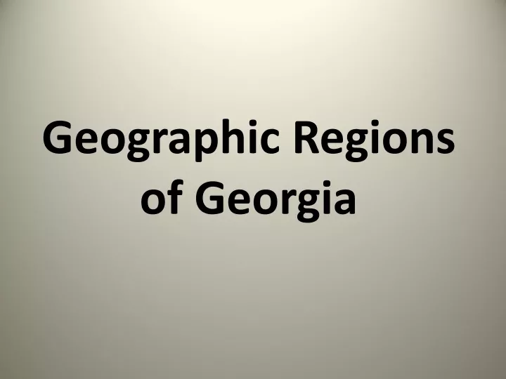 geographic regions of georgia