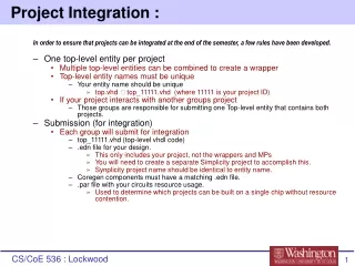 Project Integration :