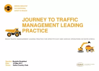 Journey to traffic management LEADING PRACTICE