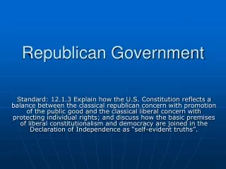 Republican Government