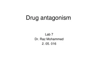 Drug antagonism