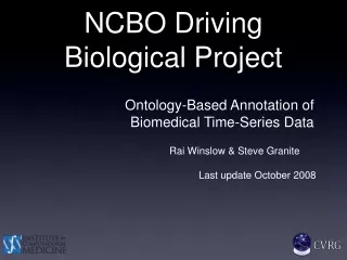 NCBO Driving Biological Project