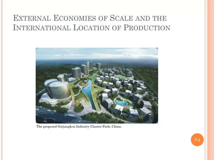 external economies of scale and the international location of production