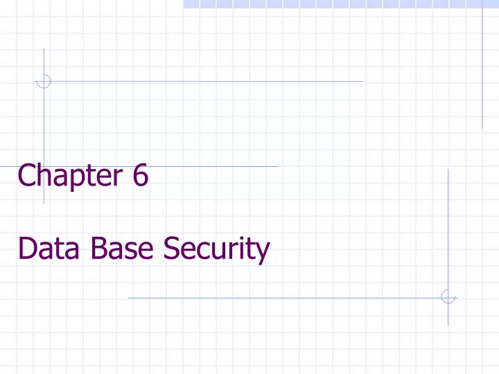 chapter 6 data base security