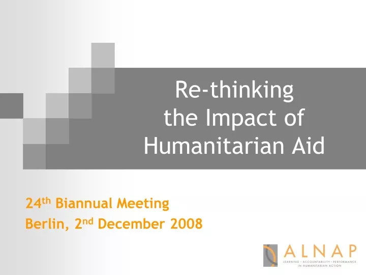 re thinking the impact of humanitarian aid