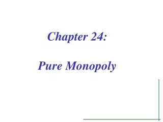 Chapter 24: Pure Monopoly