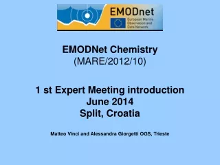 EMODNet Chemistry (MARE/2012/10) 1 st Expert Meeting introduction June 2014 Split, Croatia