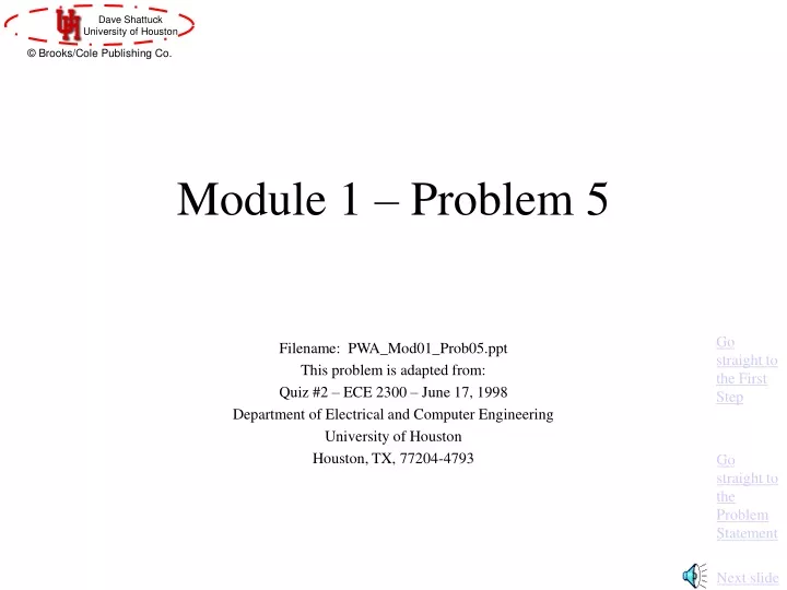 module 1 problem 5