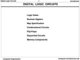 DIGITAL  LOGIC  CIRCUITS