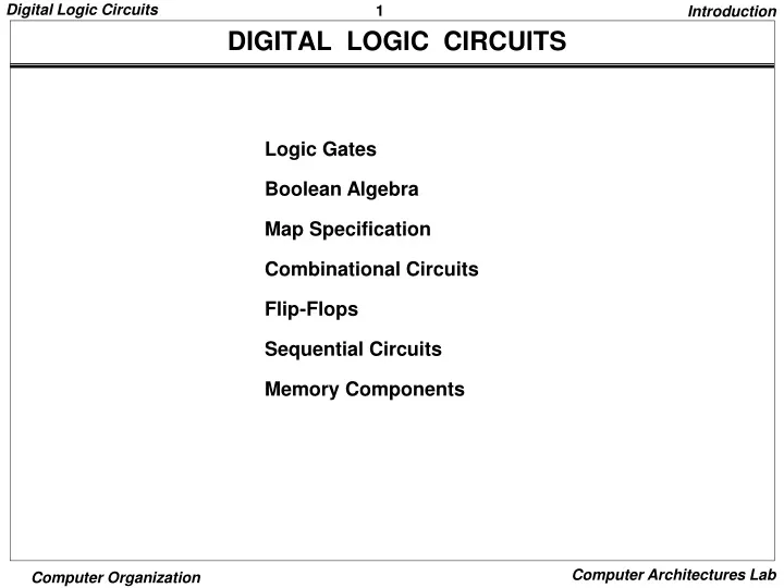 digital logic circuits