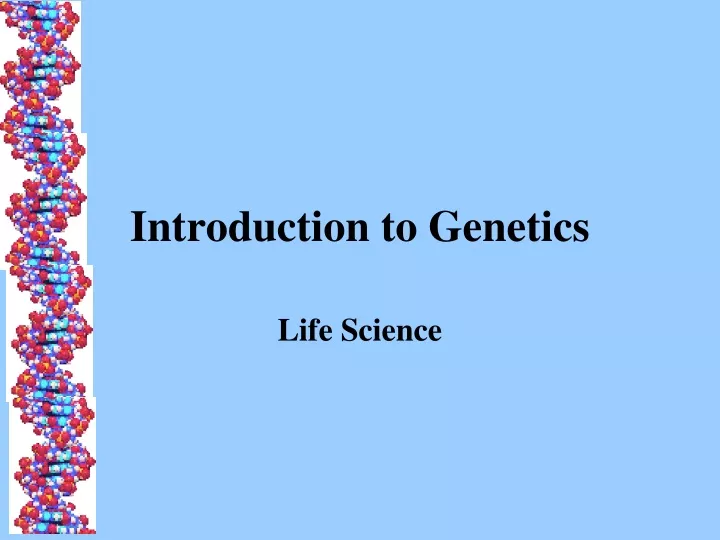 introduction to genetics