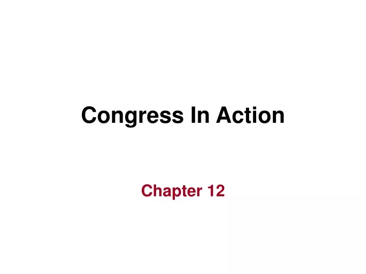 congress in action