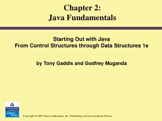 Chapter 2:  Java Fundamentals