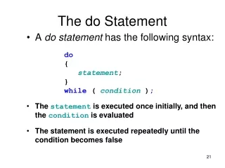 The do Statement