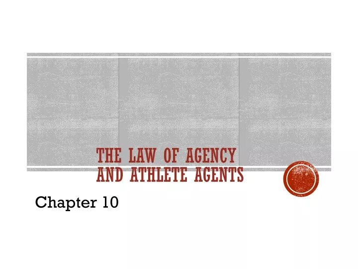 the law of agency and athlete agents
