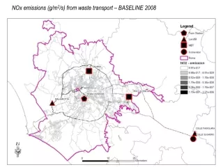 NOx emissions (g/m 2 /s) from waste transport – BASELINE 2008