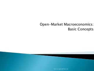 Open-Market Macroeconomics:   Basic Concepts