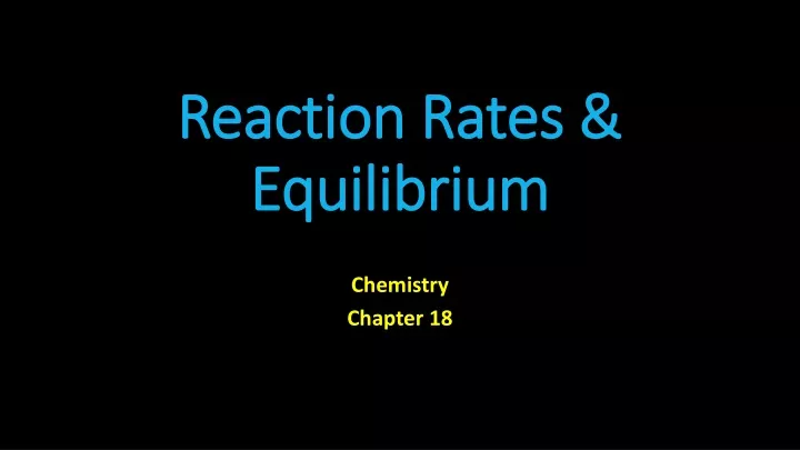 reaction rates equilibrium