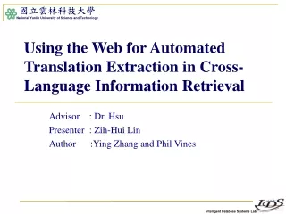 Using the Web for Automated Translation Extraction in Cross-Language Information Retrieval