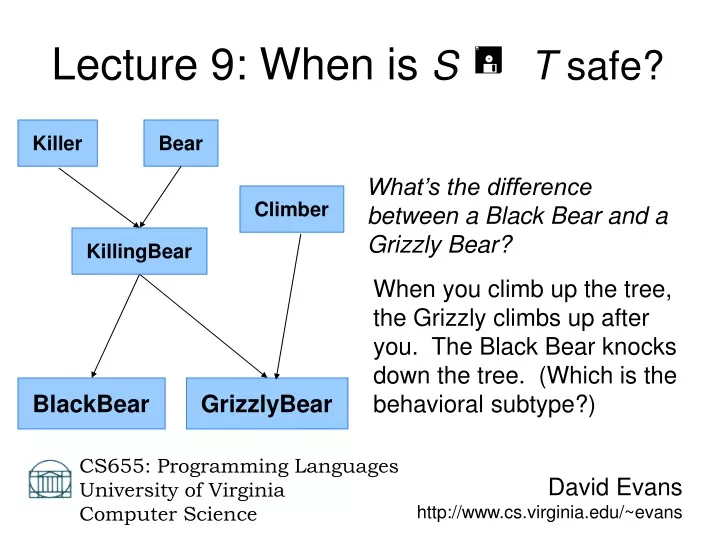 david evans http www cs virginia edu evans