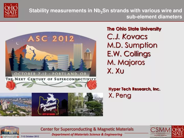 stability measurements in nb 3 sn strands with