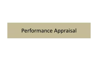 Performance Appraisal