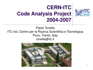 CERN-ITC  Code Analysis Project 2004-2007
