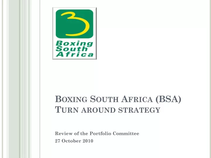 boxing south africa bsa turn around strategy