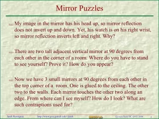 Mirror Puzzles