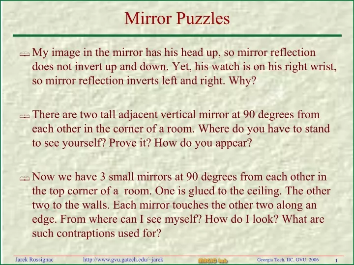 mirror puzzles