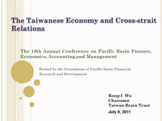Hosted by the Foundation of Pacific Basin Financial  Research and Development