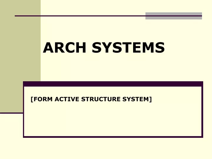 arch systems