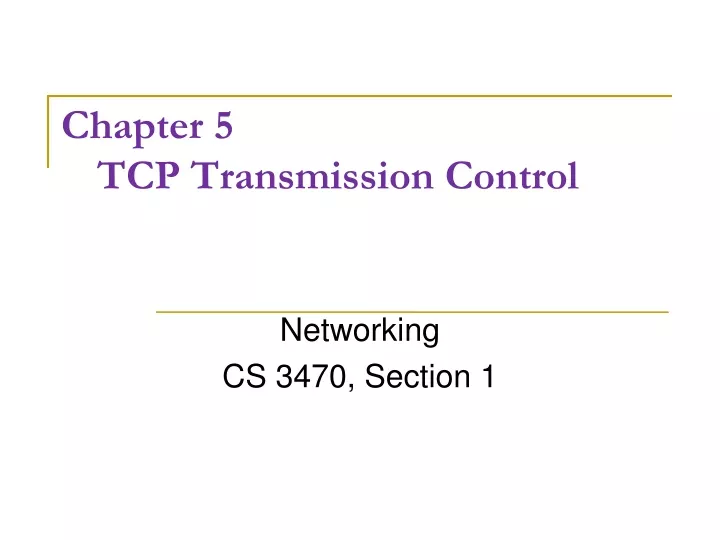 chapter 5 tcp transmission control