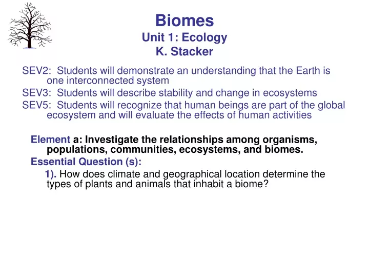 biomes unit 1 ecology k stacker