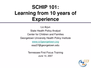 SCHIP 101: Learning from 10 years of Experience