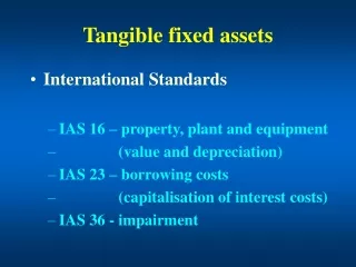 Tangible fixed assets