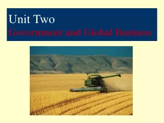 Unit Two Government and Global Business