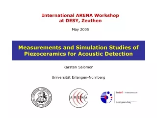 Measurements and Simulation Studies of Piezoceramics for Acoustic Detection